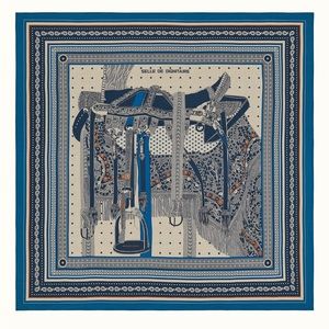Hermes Selle de Dignitaire Bandana shawl 140